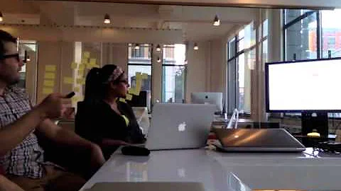 Denise Pinto and Josh Koudys at Civic Tech Toronto...