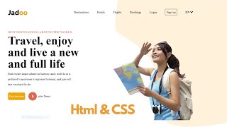 Travel agency landing page website with Html & CSS | part 2 of 2