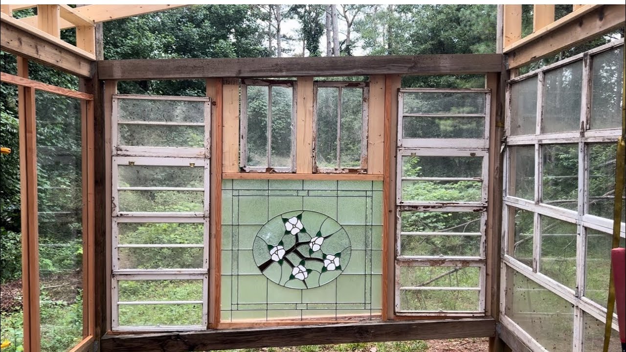 Repurposed Window Greenhouse 