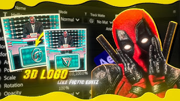 How To Make Trending 3D Logo Animation Like @fictic_editz | After effects 3D Logo Animation 