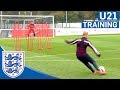 Kane, Pritchard, Baker & Eric Dier England U21 Free-kick Practice | Inside Training