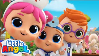 Baby John Visits the Doctor |  Little Angel Job and Career Songs | Nursery Rhymes for Kids