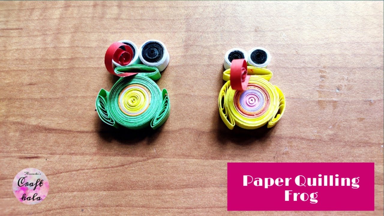 Paper Quilling Frog Paper quilling Handmade Paper craft Anamika saha YouTube