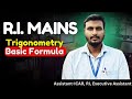 Trigonometry Basic Formula For RI Mains Exam Trigonometry Basic Formula For RI Mains Exam