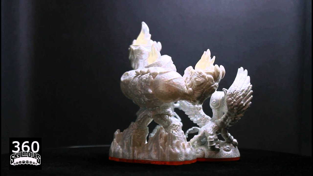 Skylanders glitter Hot Head, Sonic Boom and Sprocket 360 degree view ...