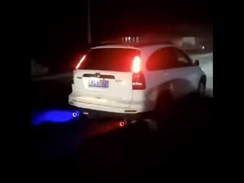 Насадка на выхлопную трубу с подсветкой - YouTube
