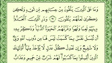 سورة الأنعام - بصوت الشيخ صلاح بوخاطر من آية 45 الى آية 81