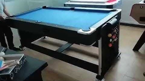 7 FT 4 IN 1 MULTI GAMES BILLIARD POOL TABLE WITH AIR HOCKEY TABLE.