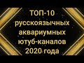 ТОП-10 русскоязычных аквариумных ютуб-каналов 2020 года.