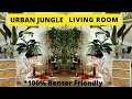 How to urban jungle room makeover relaxing timelapse  diy living room makeover on a budget