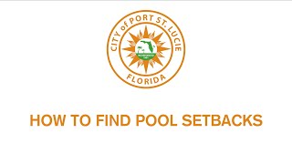 How To Find Pool Setbacks