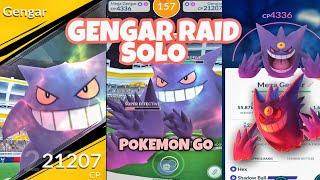 Pokemon Go - Tier 3 Gengar Raid Solo with 6 unique pokemon