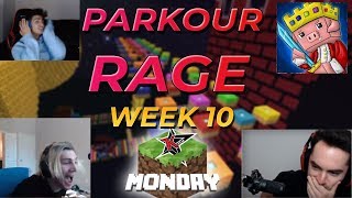 Youtubers rage at parkour in Minecraft Monday Week 10