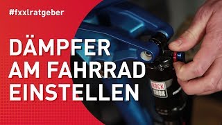 Dämpfer am Fahrrad einstellen