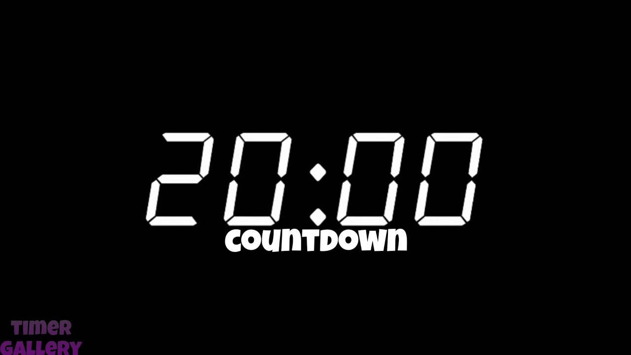 TIMER 20 MINUTES WITH ALARM | TEMPORIZADOR 20 MINUTOS COM ALARME - YouTube