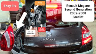 how to replace BRAKE LIGHT bulb on Renault Megane MK2 #facelift #taillight #stoplamp