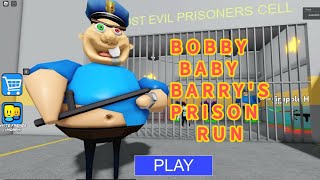 BOBBY BABY BARRY'S PRISON RUN! (obby) ROBLOX FULL GAMEPLAY WALKTROUGH #roblox #scaryobby