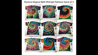 Pt 2 Mystical Magical B&w Midnight Rainbow Spiral ~ Or,  The Black Line Rainbow Spiral ~ Mrtiedye