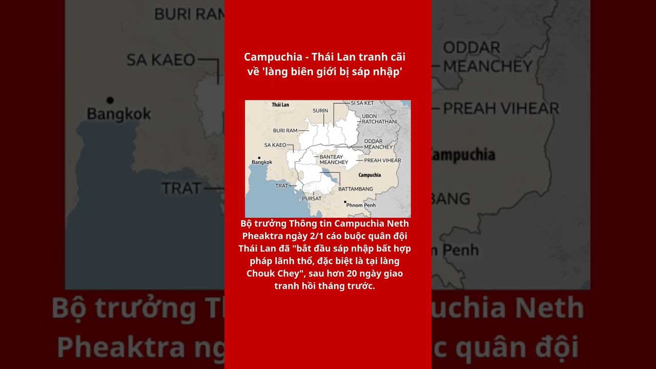 Campuchia - Thái Lan tranh cãi về 'làng biên giới bị sáp nhập'