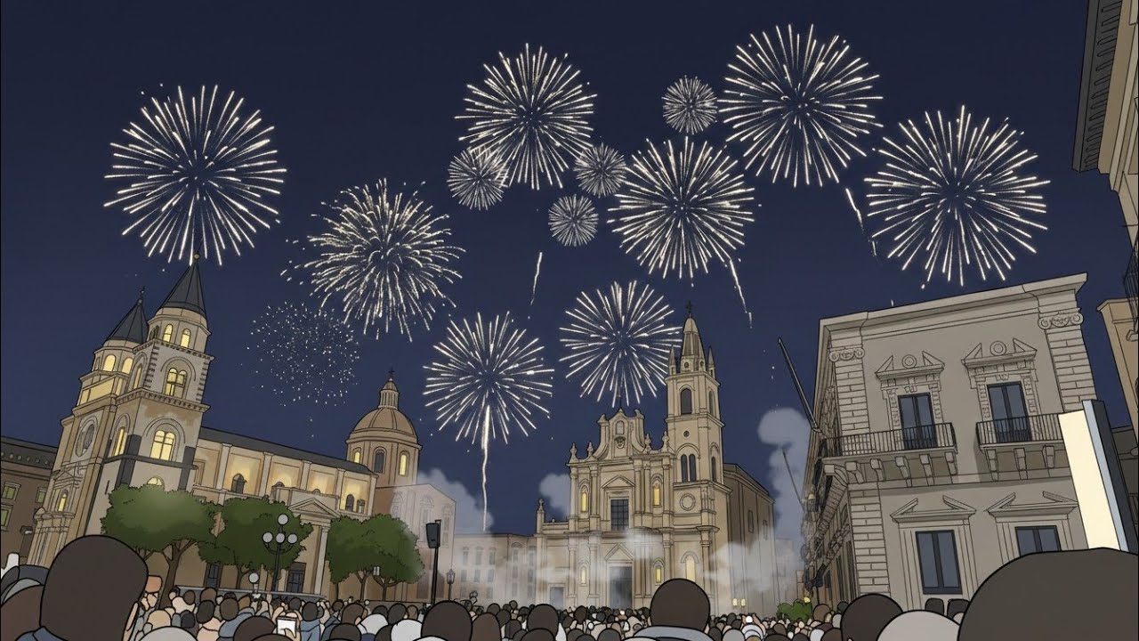 San Sebastiano 2026 Acireale - Fuochi d'articipo Piazza Duono