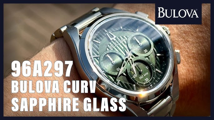 Bulova 96A297 CURV Five-Hand Chronograph Green Dial - YouTube