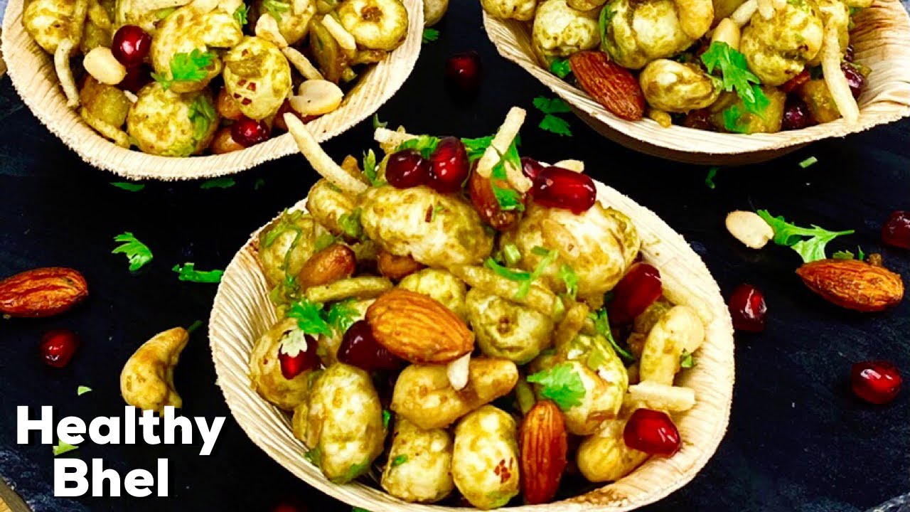 Makhana Mewa Bhel | Makhana Bhel Recipe | Chaat Recipes | Healthy Bhel Recipe | Flavourful Food