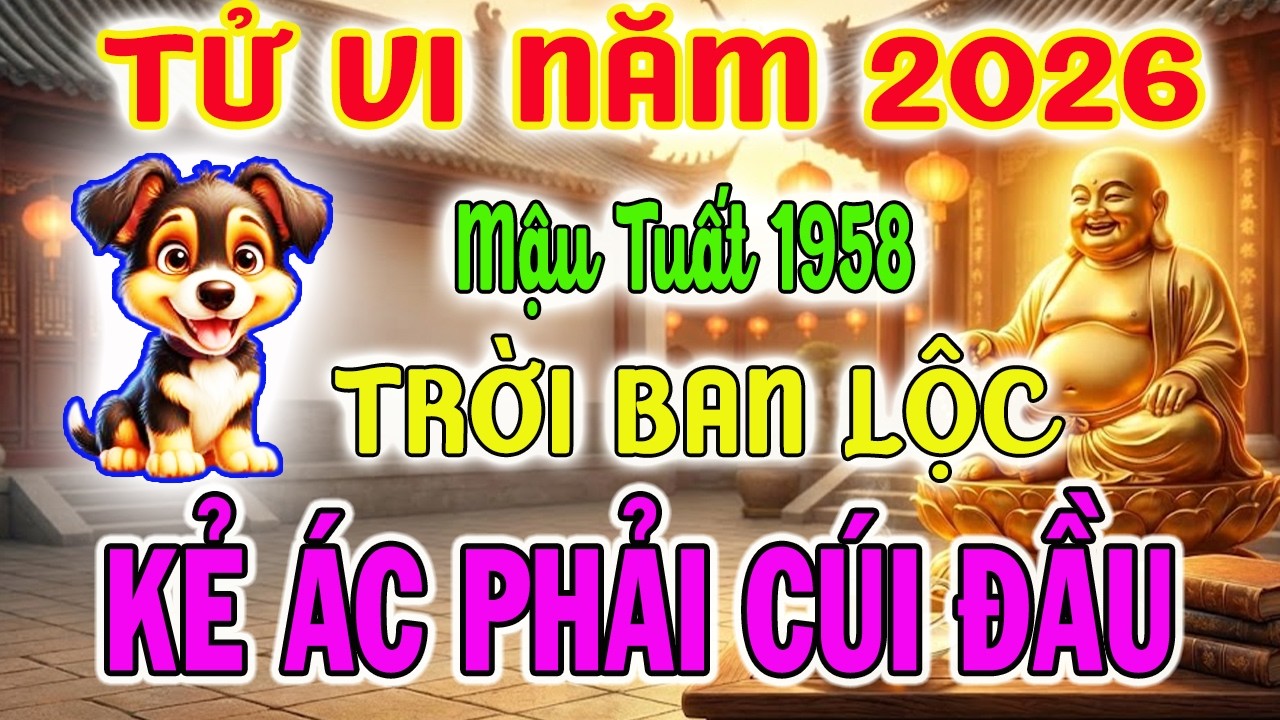 Tử vi tuổi Mậu Tuất 1958 năm 2026: Trời Cho Lộc Lớn, Kẻ Từng Khinh Thường Nay Phải Cúi Đầu