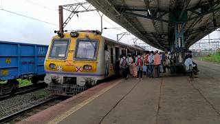 Mumbai local train khardi station ...
