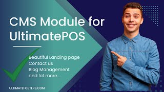 CMS (content management system) Module Demo for UltimatePOS | Manage Landing Page, Blogs & More!