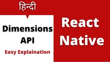 Dimensions API | React Native | HINDI