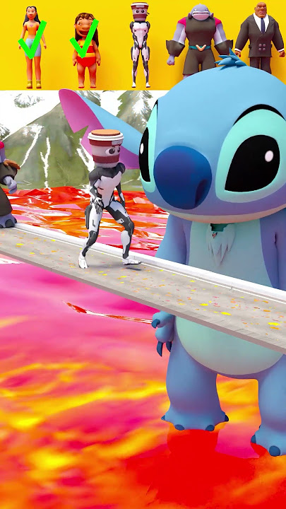 Funny Lilo & Stitch Characters vs Squid Game Challenge - 3D Lilo and Stitch