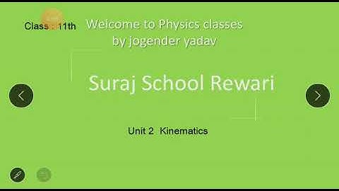 Suraj School Rewari 11th Physics Unit 2- Kinematics Topic- Basic of circular motion by Jogender Sir