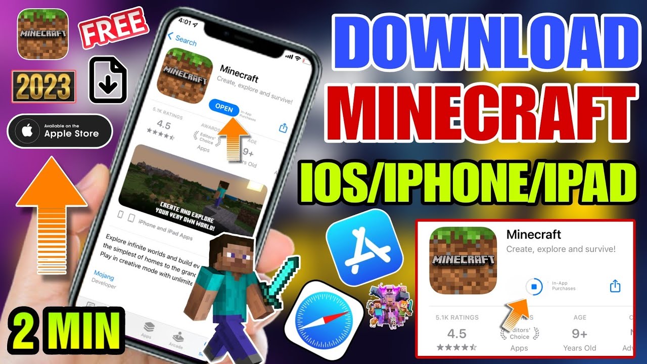 HOW TO DOWNLOAD MINECRAFT IN IPHONE, IPHONE ME MINECRAFT KAISE DOWNLOAD  KARE