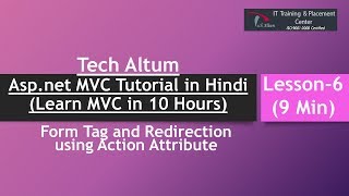 Redirection using Action Attribute | Form Tag in MVC | MVC Tutorial in Hindi | Lesson - 6 screenshot 3