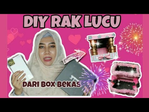 DIY RAK  LUCU DARI  BOX BEKAS  YouTube