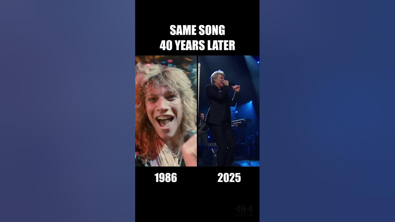 Bon Jovi 1986 vs 2025 (40 YEARS LATER) | #livinonaprayer #bonjovi #80smusic #oldschool #rocknroll