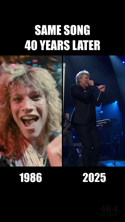Bon Jovi 1986 vs 2025 (40 YEARS LATER) | #livinonaprayer #bonjovi #80smusic #oldschool #rocknroll