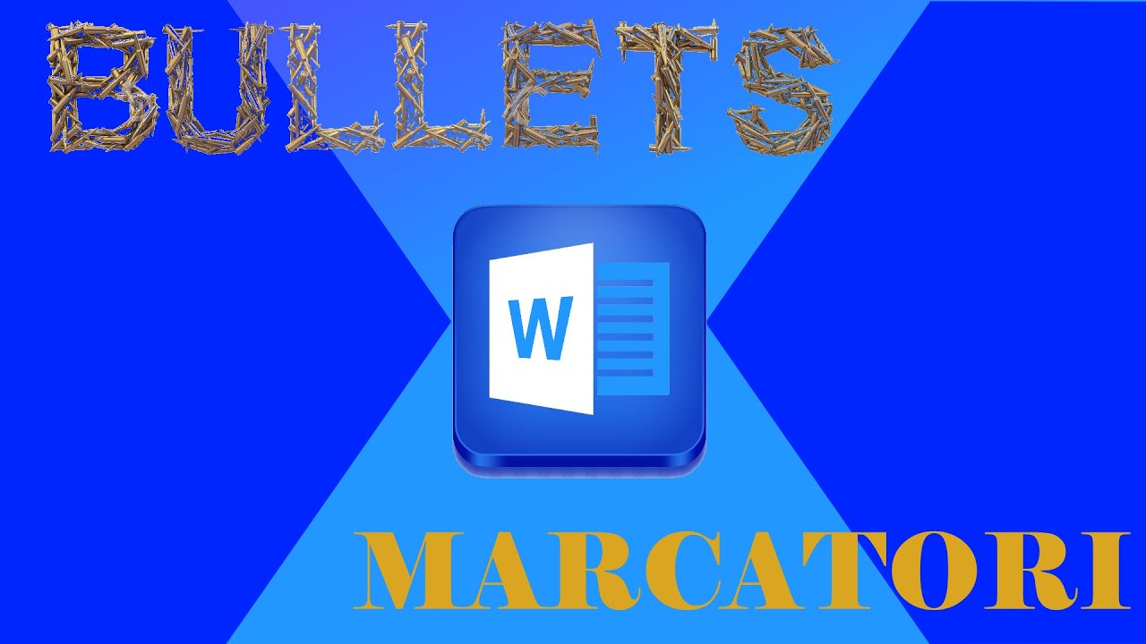 Marcatori (Bullets) in Microsoft Word - YouTube