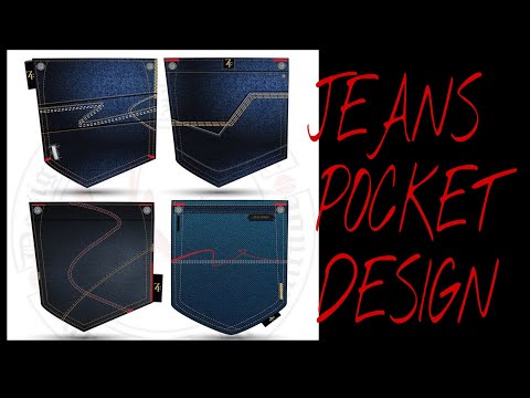 Blue denim design with back pocket and cross Vector Image