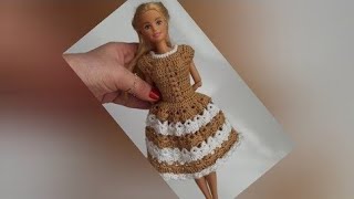 Barbie Elbise Yapımı -  Barbie Giysi Yapımı - Knitting Barbie Doll dress making