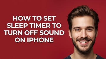 How To Set Sleep Timer To Turn Off Sound On iPhone - GUIDE!