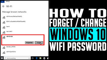 Forget Wifi Network Windows 10 | How To Change Wifi Password In Windows 10