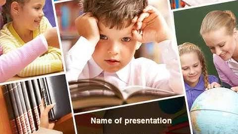 Elementary Education PowerPoint Template by PoweredTemplate.com