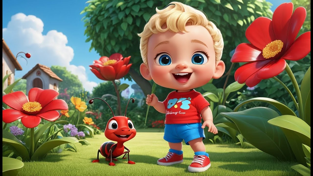 Busy Ant Carries Sugar Crumbs | Fun Kids Song | Playful Insect Adventure Rhyme