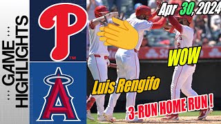 Angels vs Phillies [Today Highlights] 3 - Runs Home Run! | LUIS FOR THE LEAD 💥