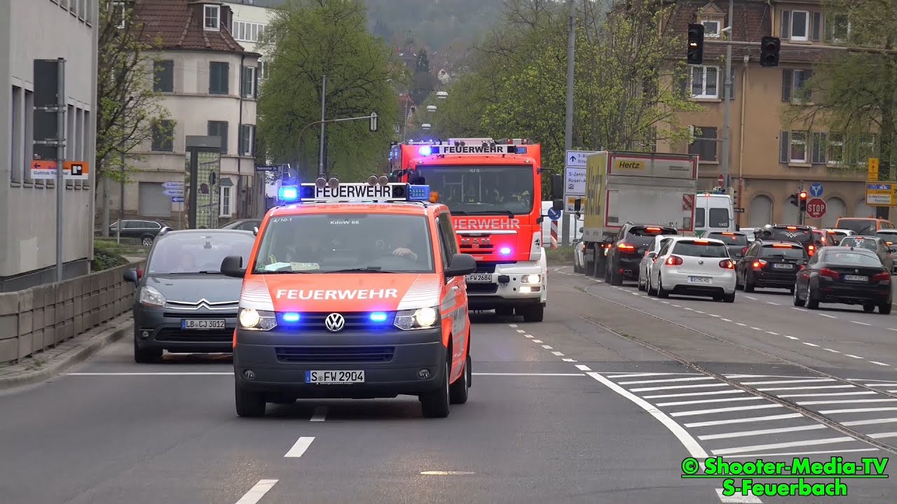 ALARMFAHRTEN MIX] - Feuerwehr Stuttgart & Steinheim, (Blaulicht -  Martinshorn - Pressluft]