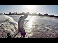 PESCA DE CAMARONES CON MEDIO MUNDO EN MAR DEL PLATA