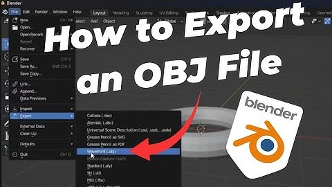 How to Export an OBJ File out of Blender