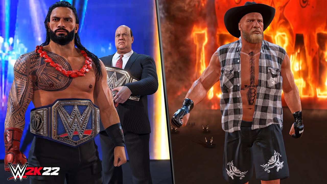 WWE 2K22 - Roman Reigns & Brock Lesnar Mods! (PC Mods) 