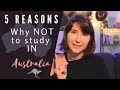 The REALITY of studying in Australia: 5 reasons why you should NOT study in Australia.